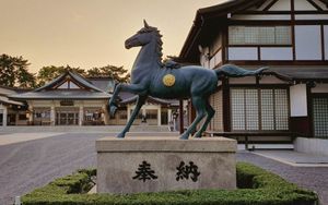 Sunset horse on okayama